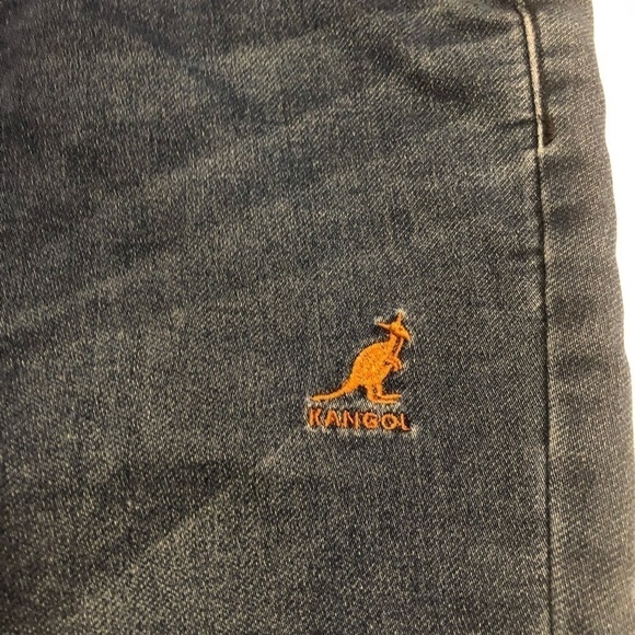 KANGOL Stretch Knit Denim Skinny Fit Jeans w/ logo - Picture 6 of 10